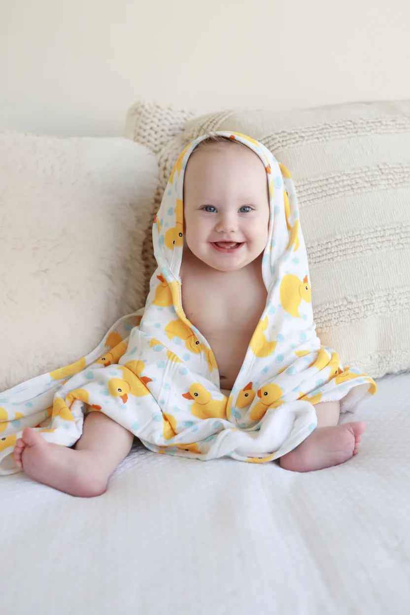Baby Embroidered Bamboo Hooded Towels - Image 2