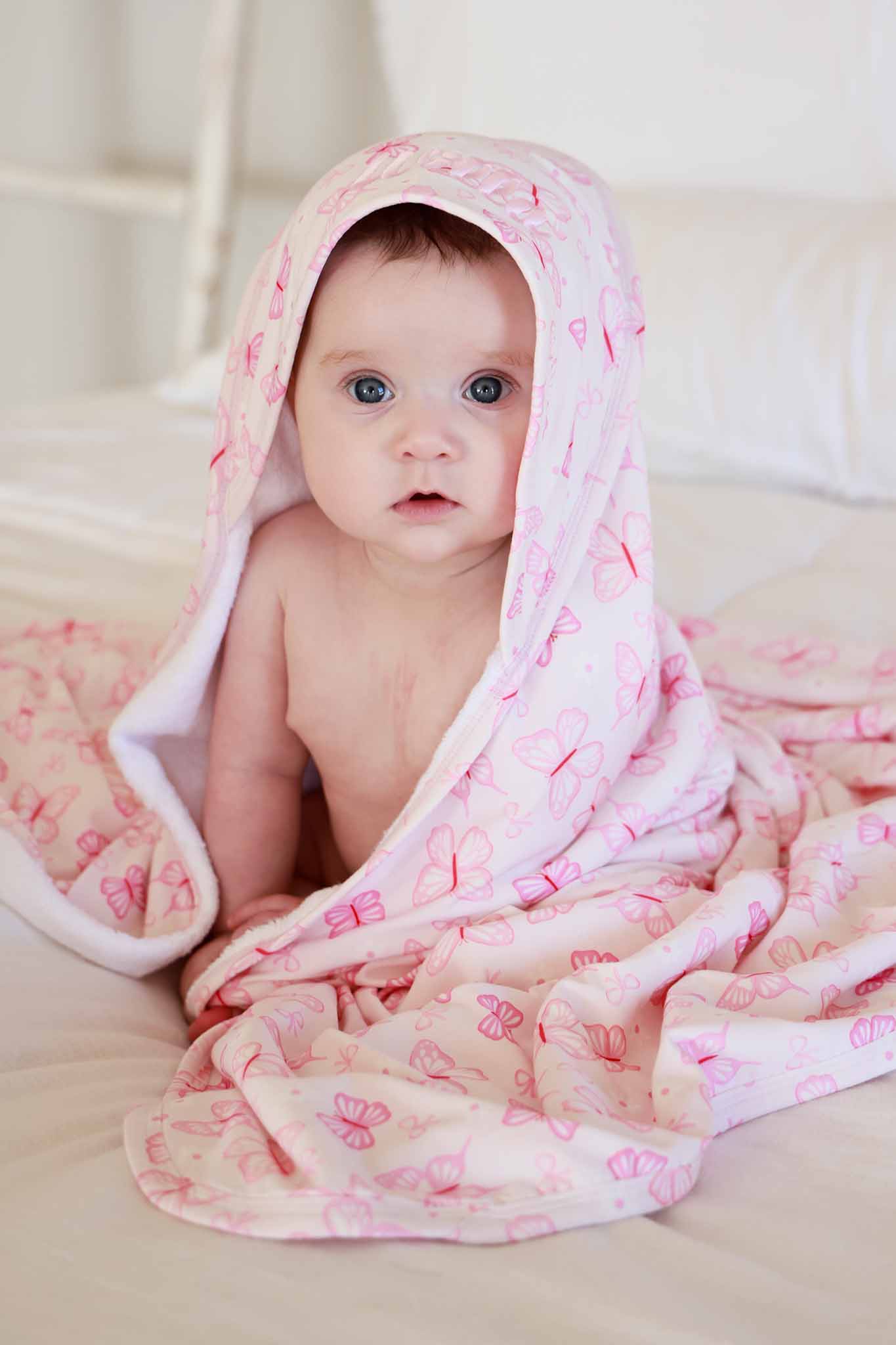 Baby Embroidered Bamboo Hooded Towels - Image 39