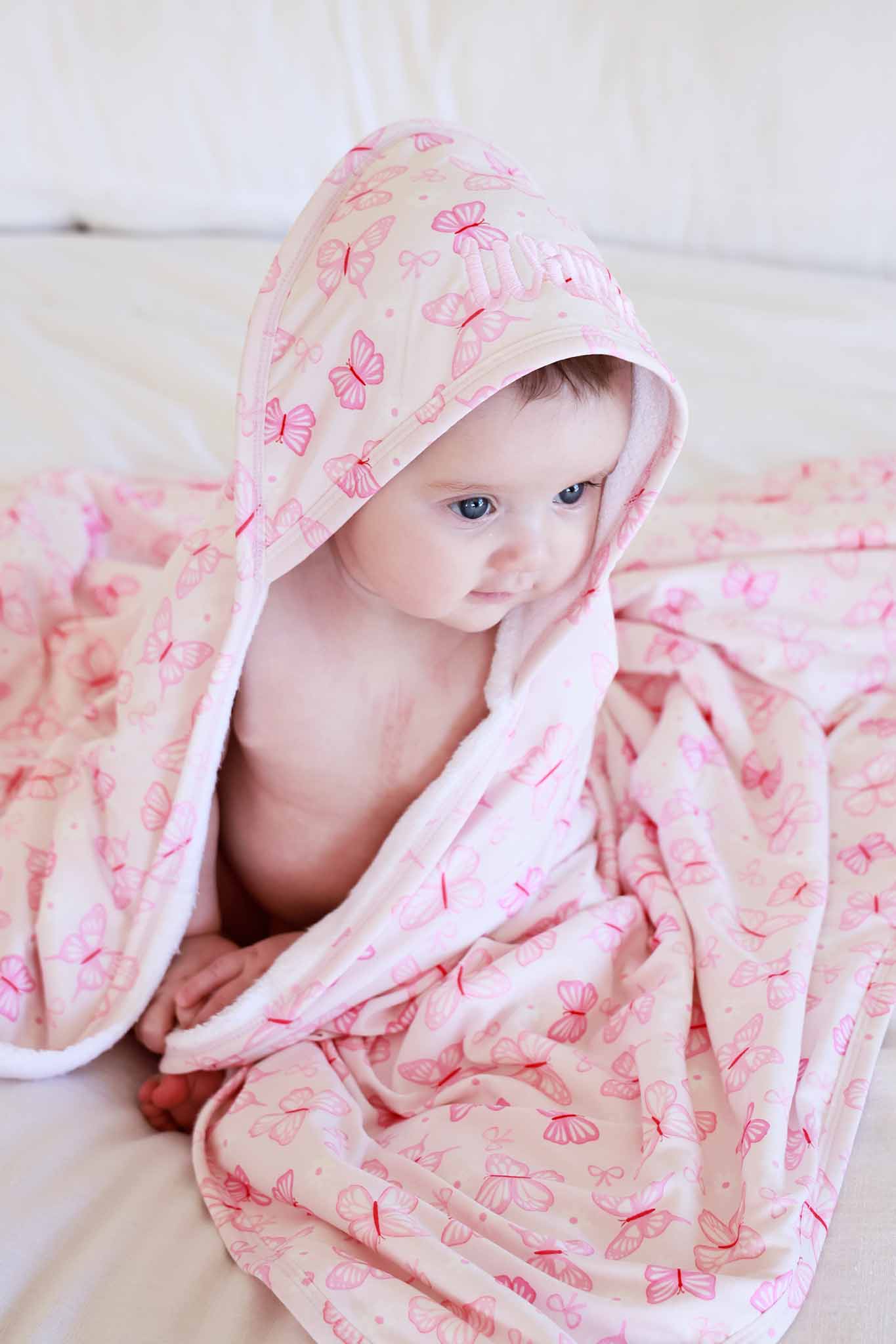 Baby Embroidered Bamboo Hooded Towels - Image 40