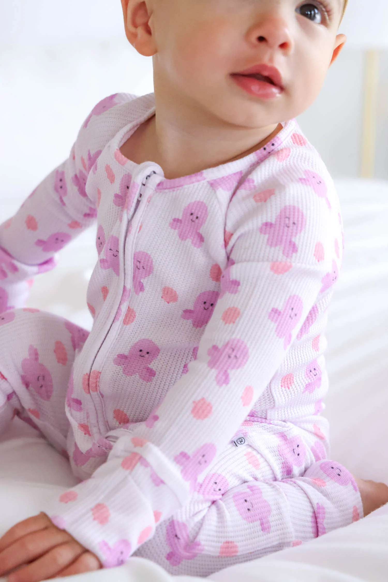 Bamboo Waffle Convertible Zip Romper | Sea Snuggles - Image 6