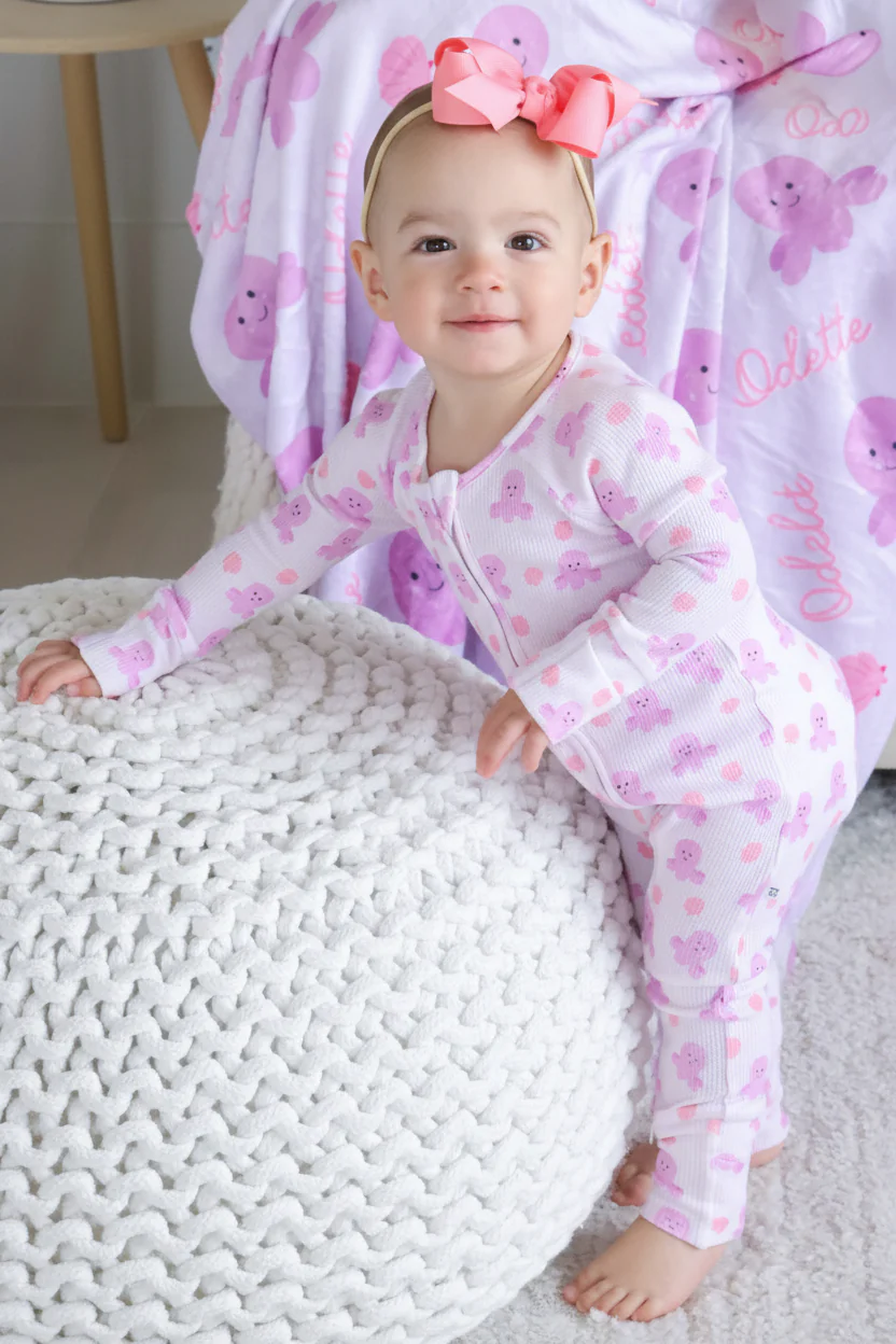 Bamboo Waffle Convertible Zip Romper | Sea Snuggles - Image 7
