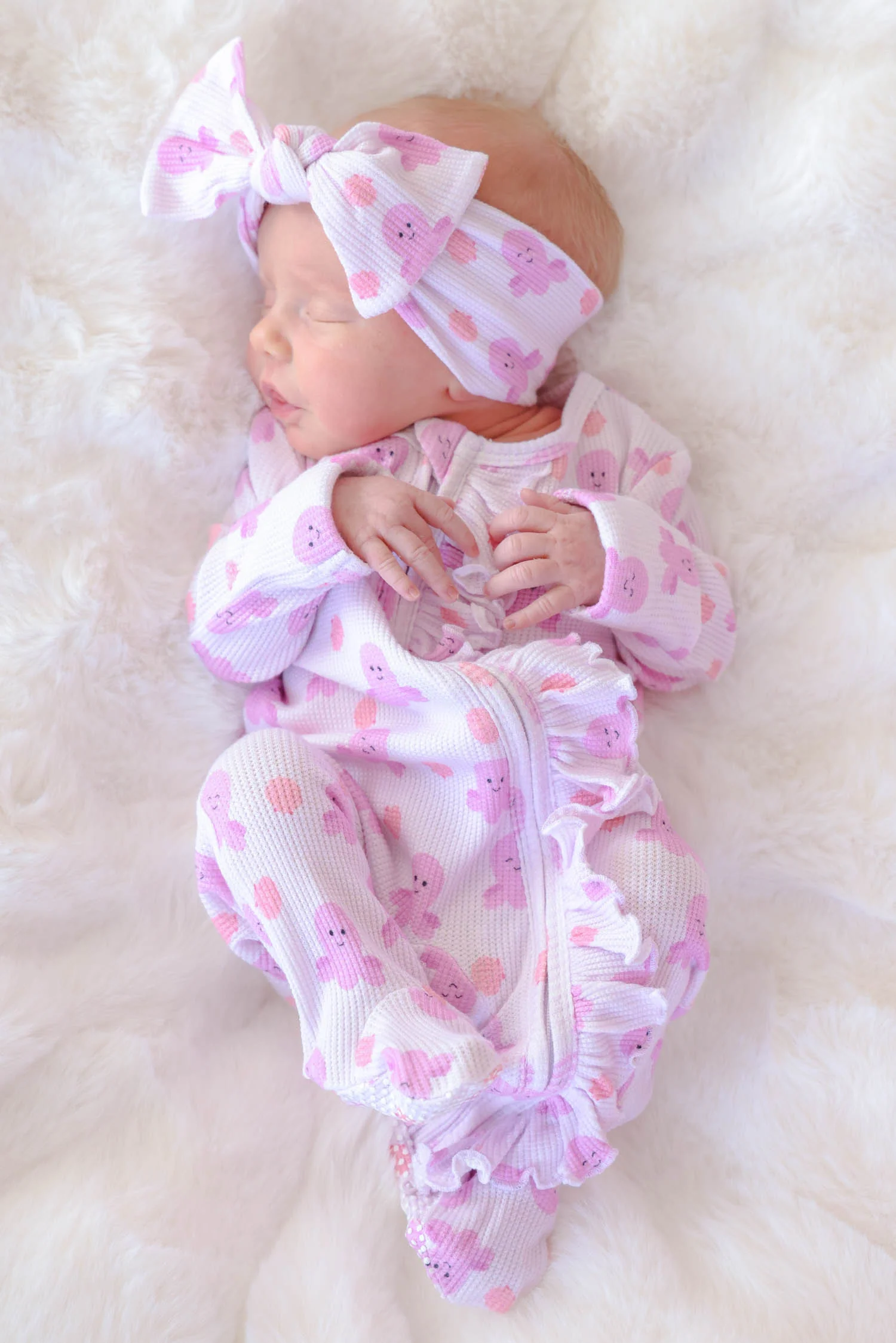 Bamboo Waffle Knit Large Bow Headwrap | Sea Snuggles - Image 2