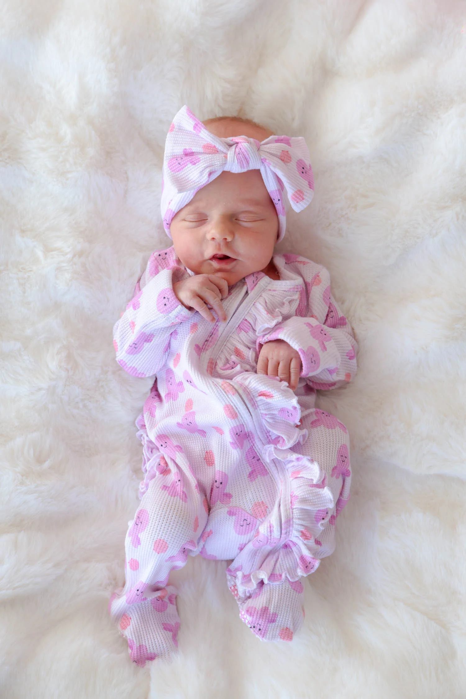 Bamboo Waffle Knit Large Bow Headwrap | Sea Snuggles - Image 4
