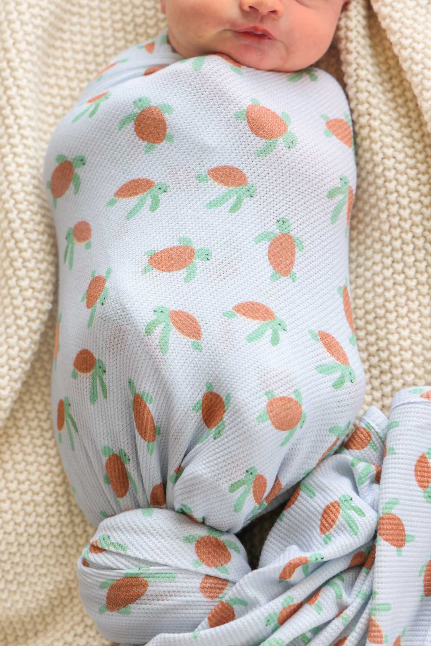 Bamboo Waffle Oversized Swaddle Blanket | Coastal Cruisers - Image 3