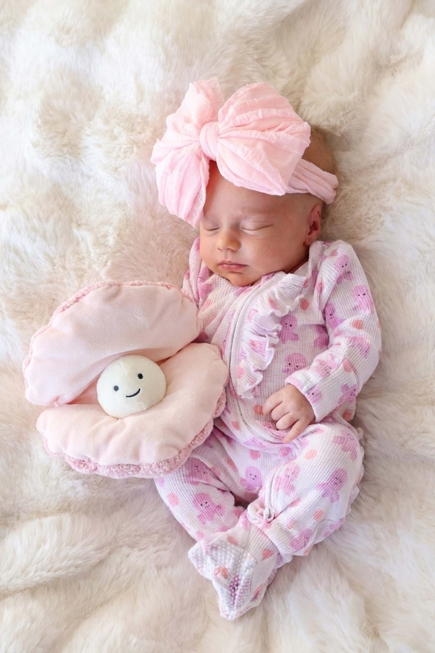 Bamboo Waffle Ruffle Zipper Footie | Sea Snuggles - Image 10