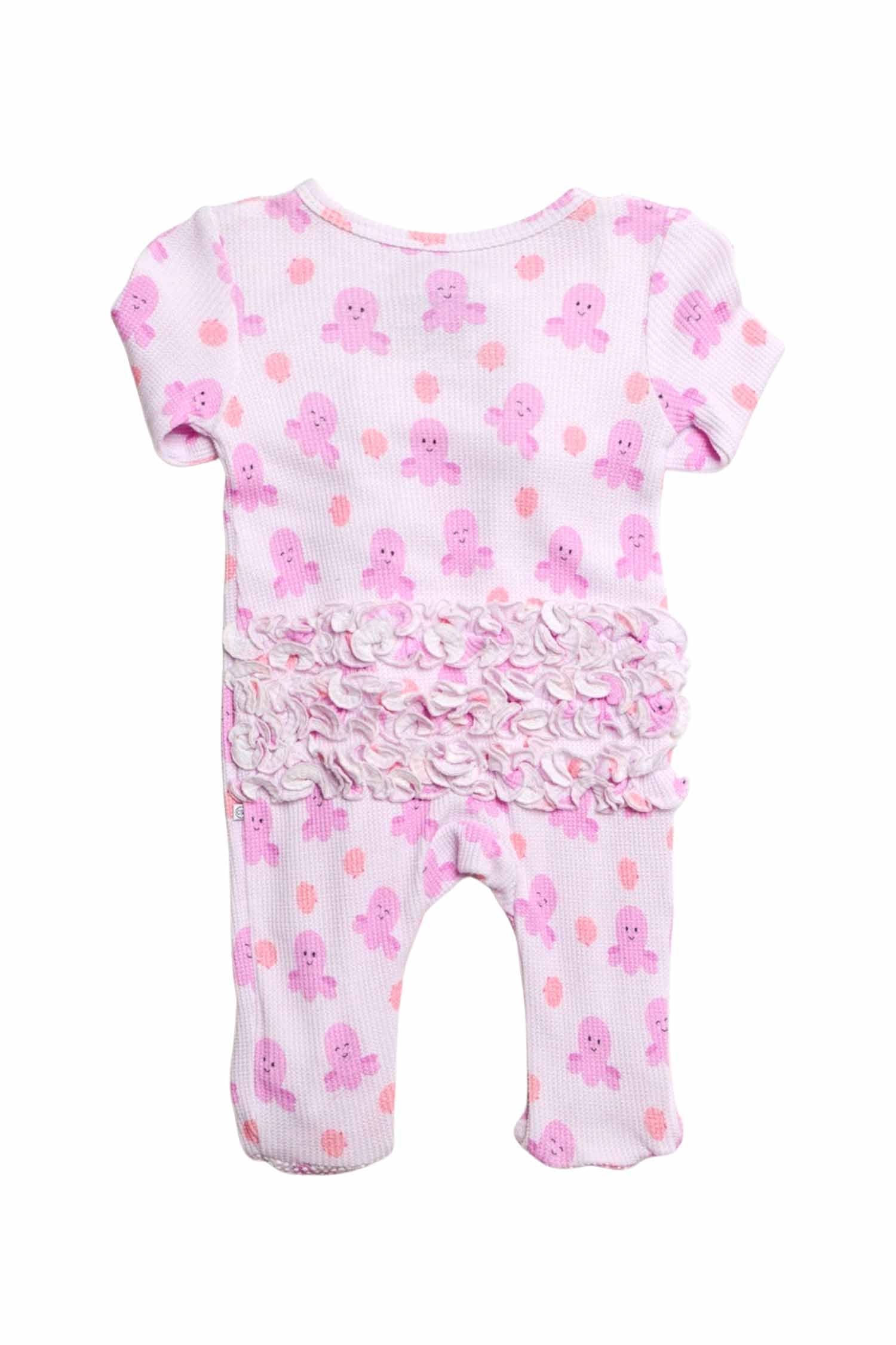 Bamboo Waffle Ruffle Zipper Footie | Sea Snuggles - Image 6