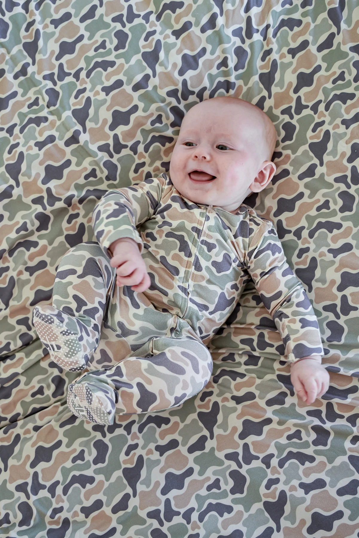Bamboo Zipper Footie | Camo Cutie - Image 5