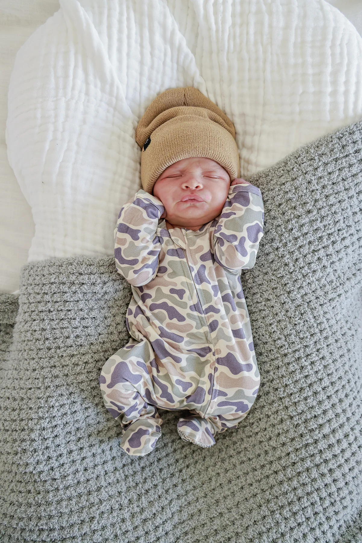 Bamboo Zipper Footie | Camo Cutie - Image 7