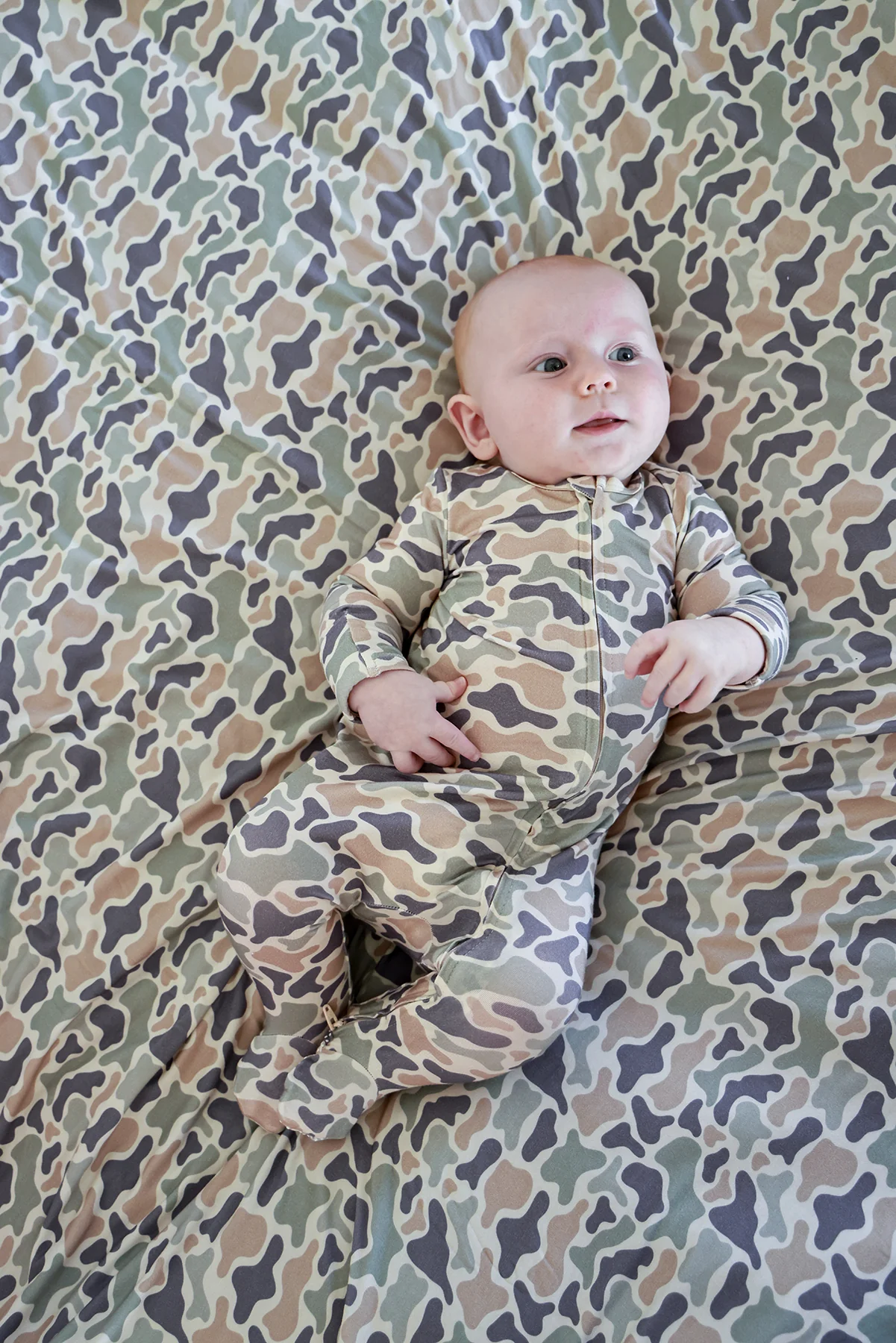 Bamboo Zipper Footie | Camo Cutie - Image 9