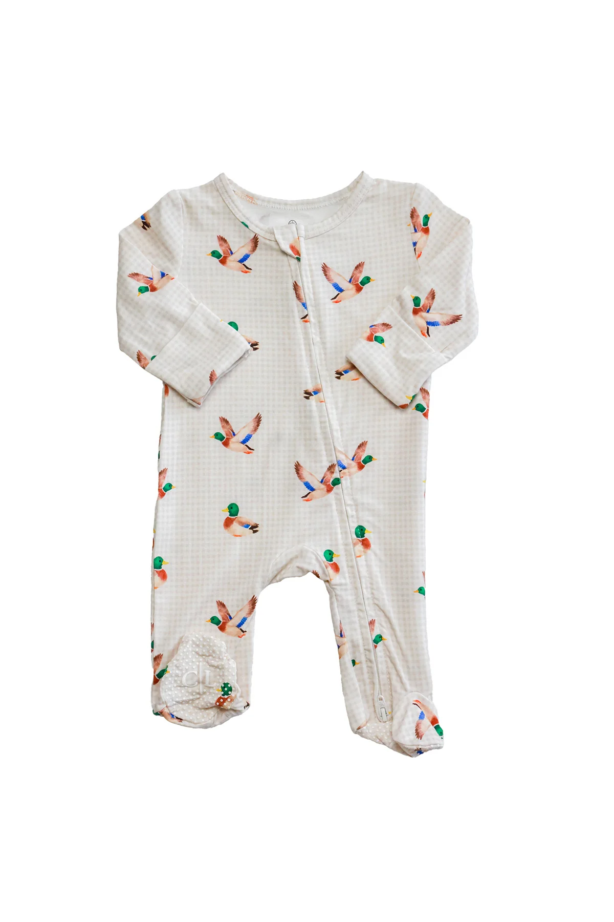 Bamboo Zipper Footie | Little Mallard - Image 2