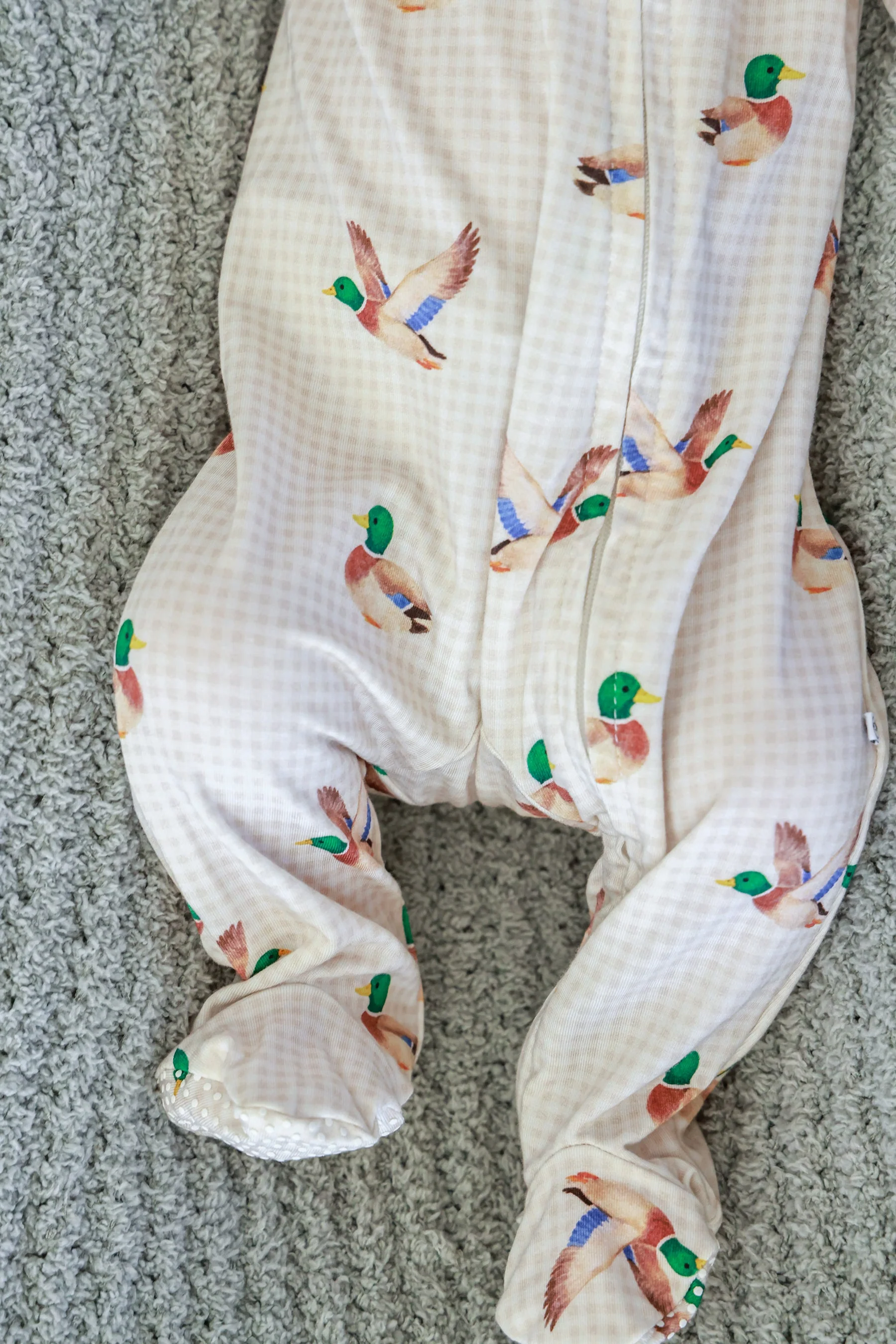 Bamboo Zipper Footie | Little Mallard - Image 3