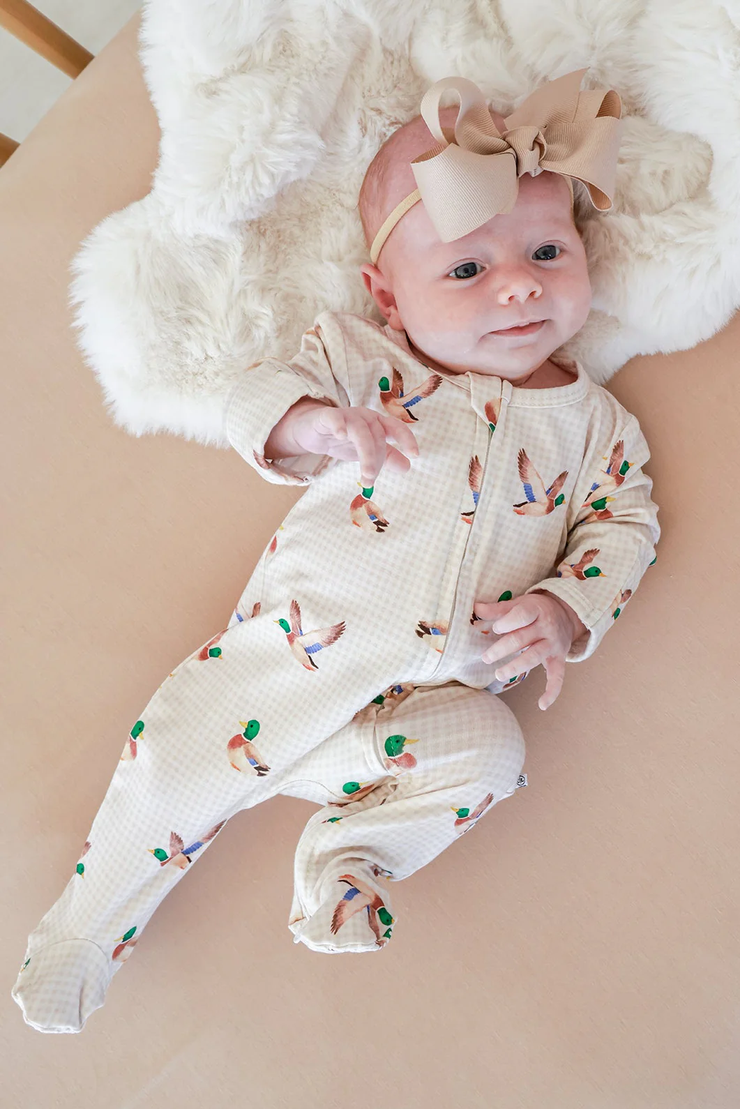Bamboo Zipper Footie | Little Mallard - Image 4
