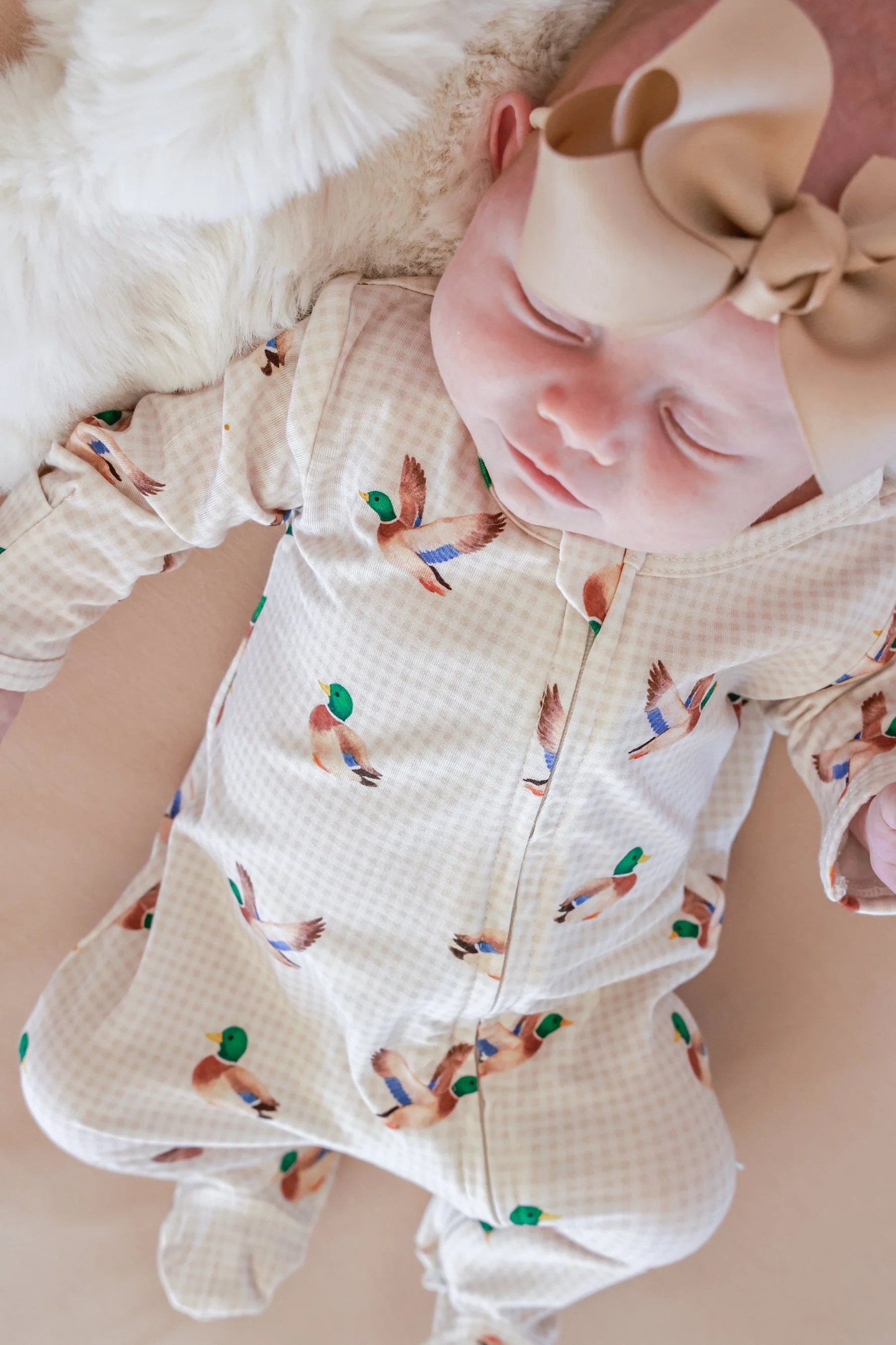 Bamboo Zipper Footie | Little Mallard - Image 7
