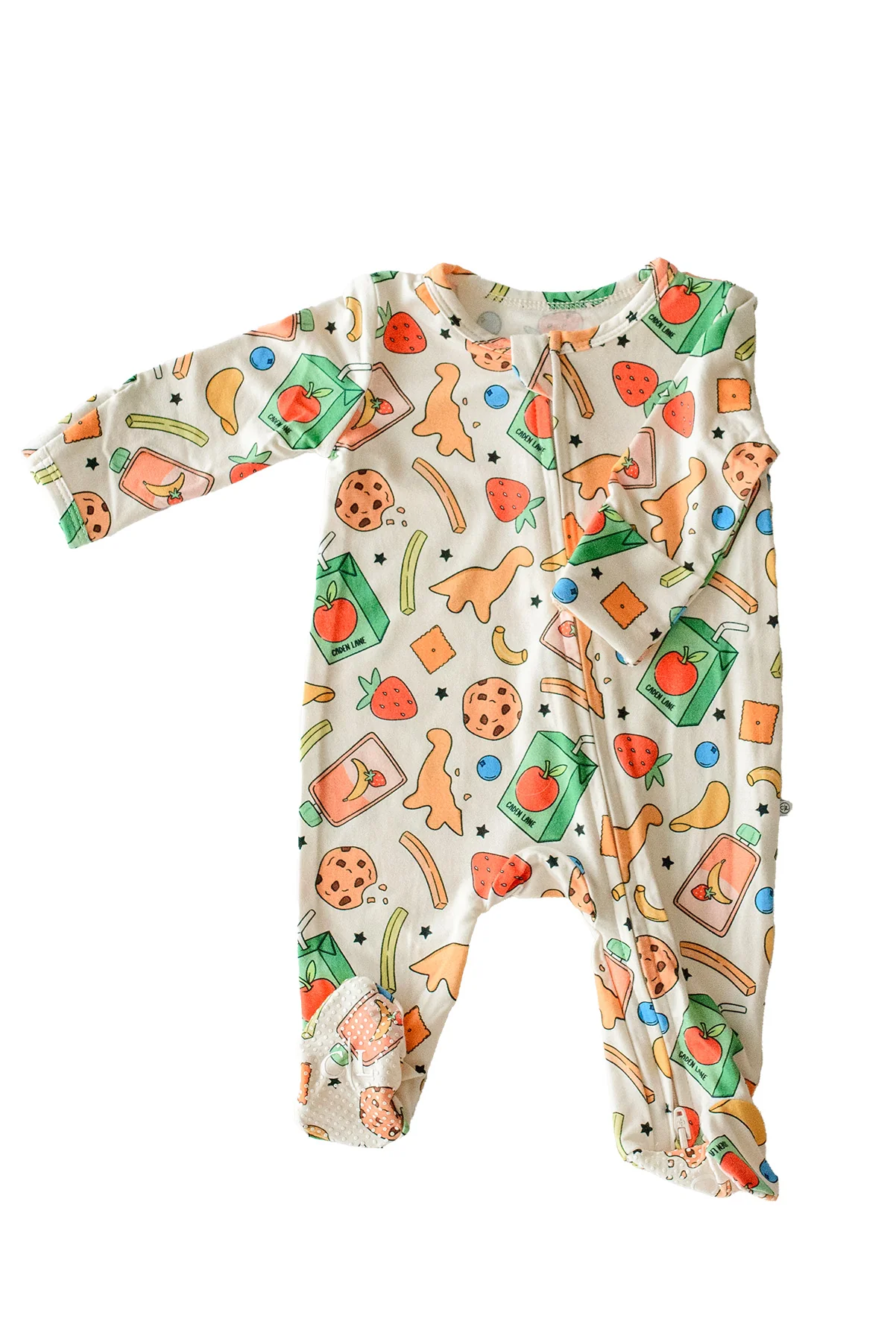 Bamboo Zipper Footie | Snack Attack - Image 2