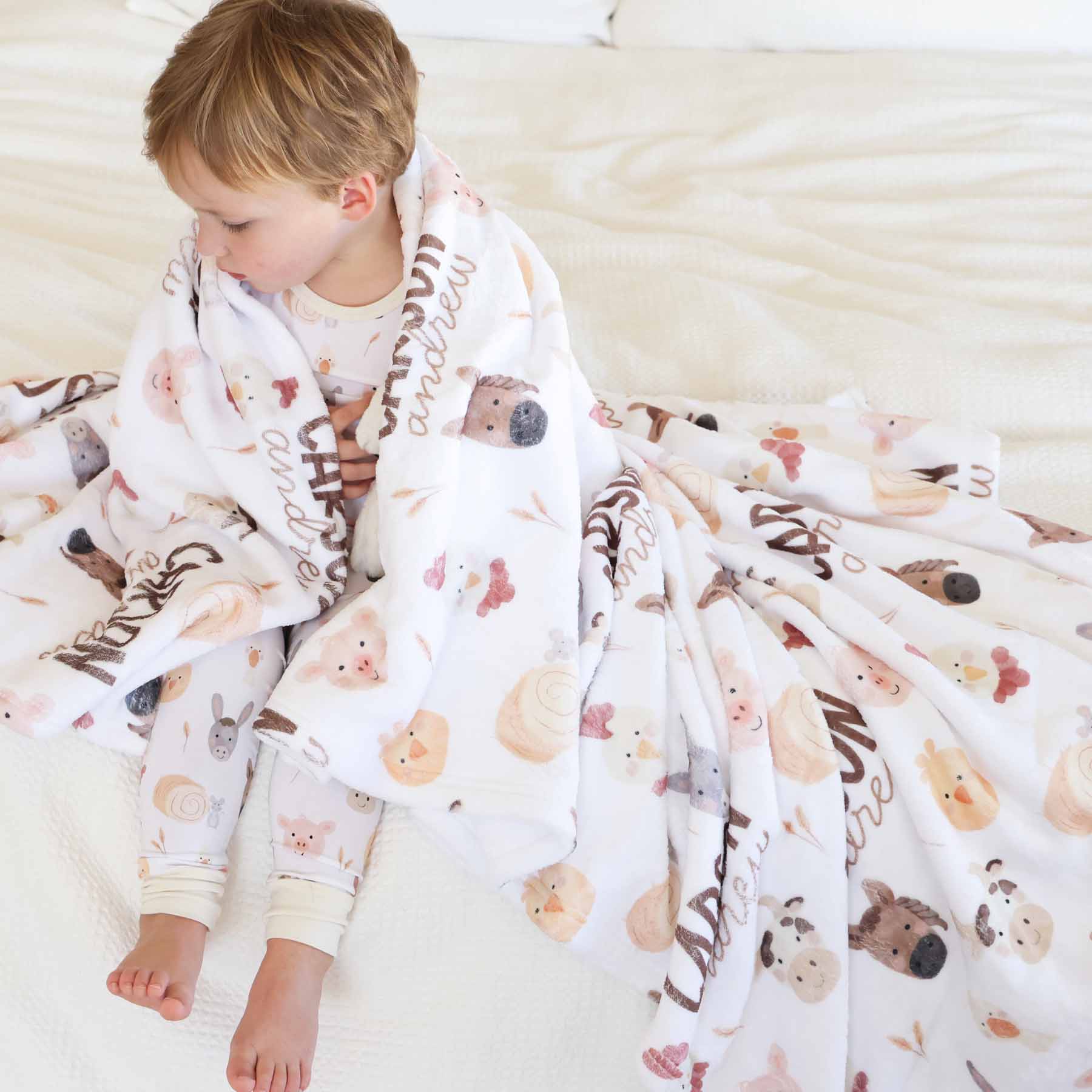 Barnyard Buddies Personalized Kids Blanket - Image 2