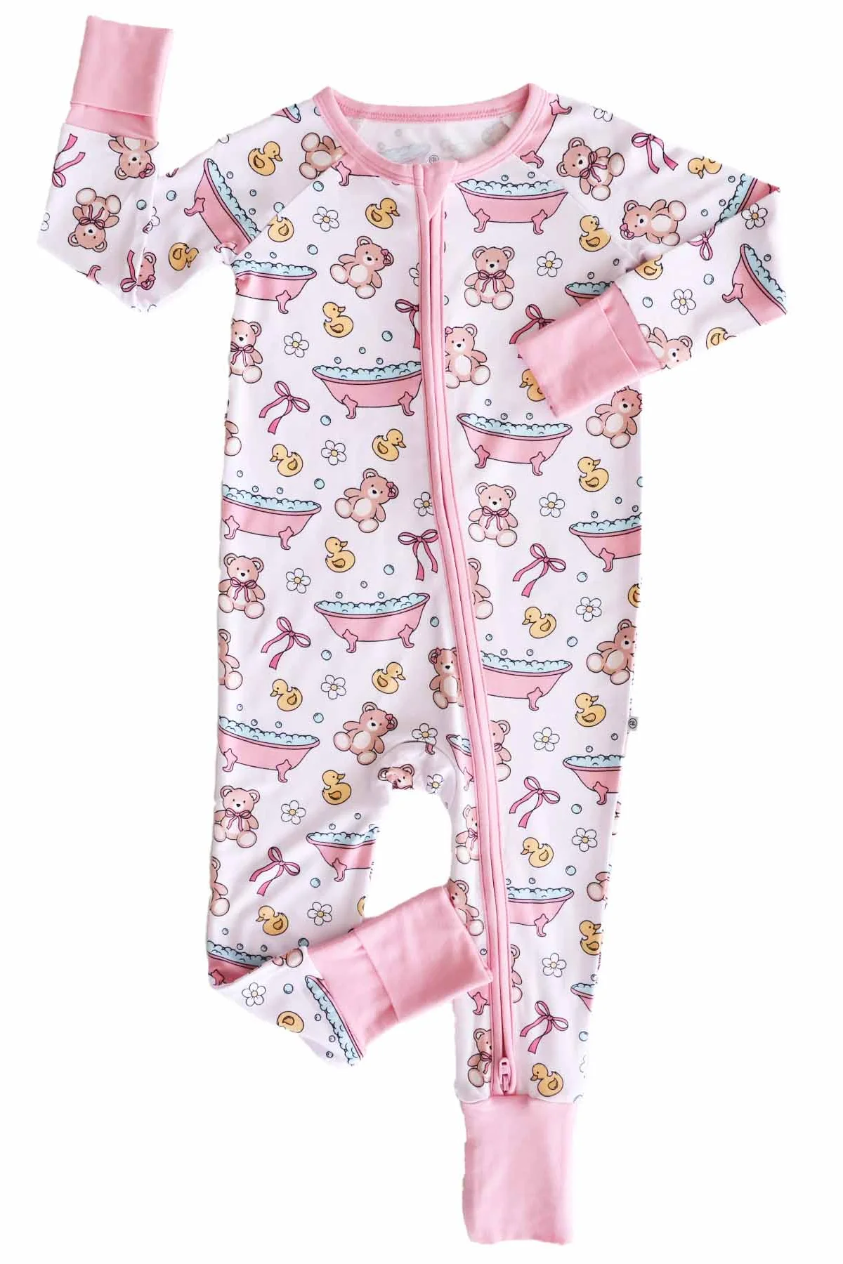 Bathtime Besties Convertible Zip Romper | Pink - Image 3