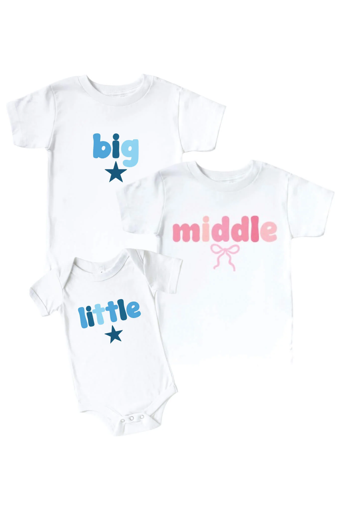 Birth Order Graphic Tee & Bodysuit | White