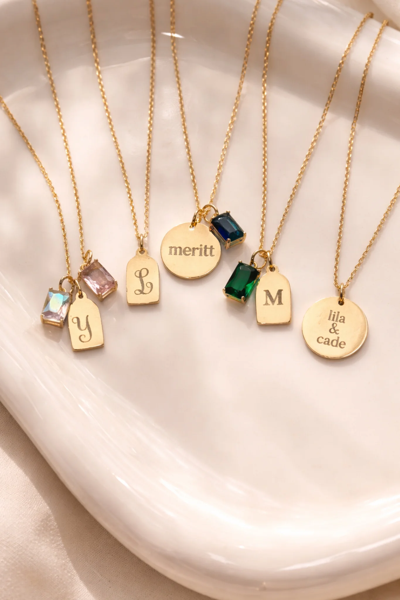 Engraved Circle Charm Necklace - Image 15