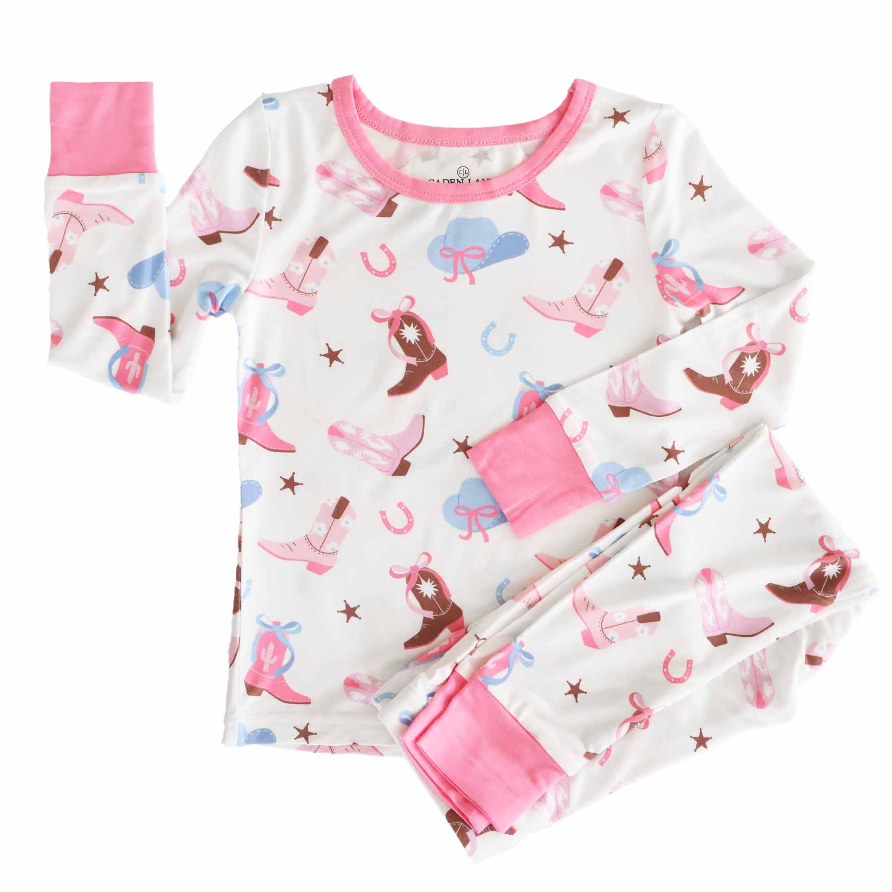 Boot Scootin' Two Piece Pajama Set | Pink - Image 2