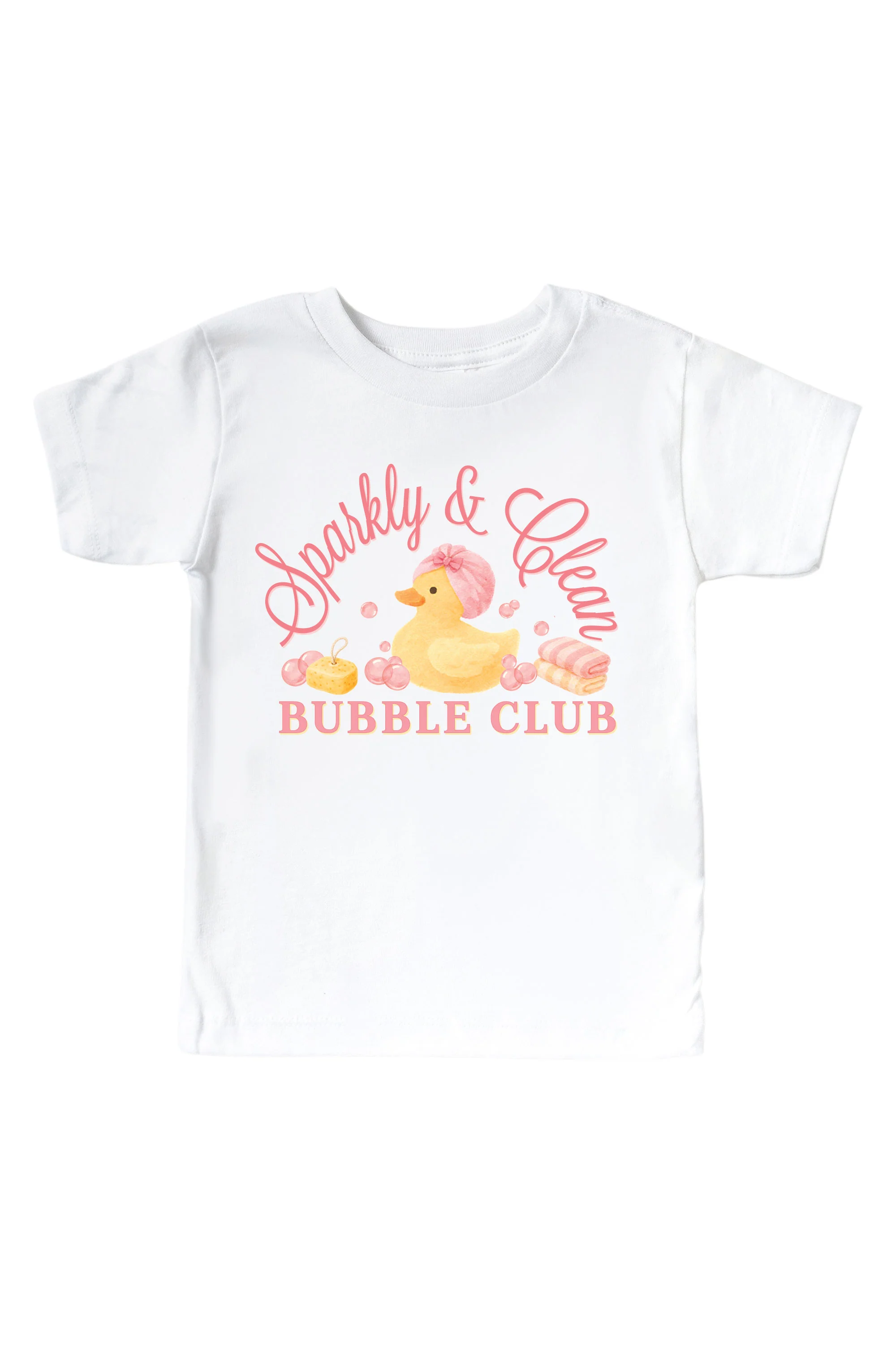 Bubble Club Pink Graphic Bodysuit & Kids Tee | White - Image 3