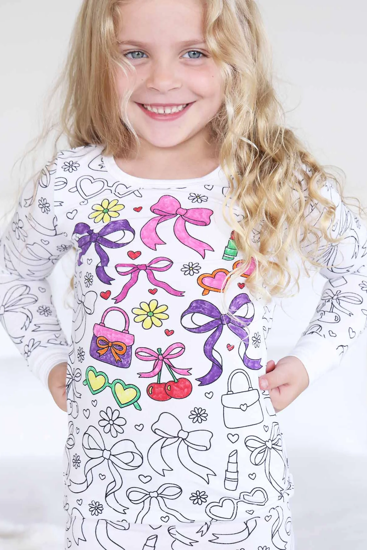 Colorable Two Piece Bamboo Pajama Set | Material Girl - Image 2