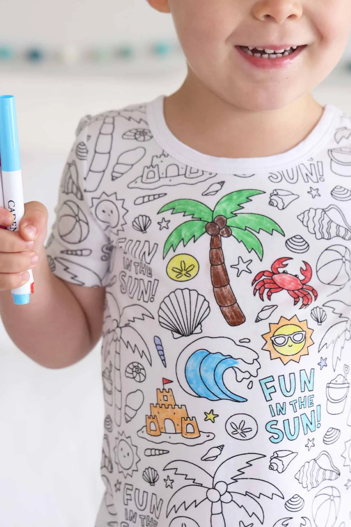 Colorable Two Piece Pajama Set | Beach Bash - Image 3