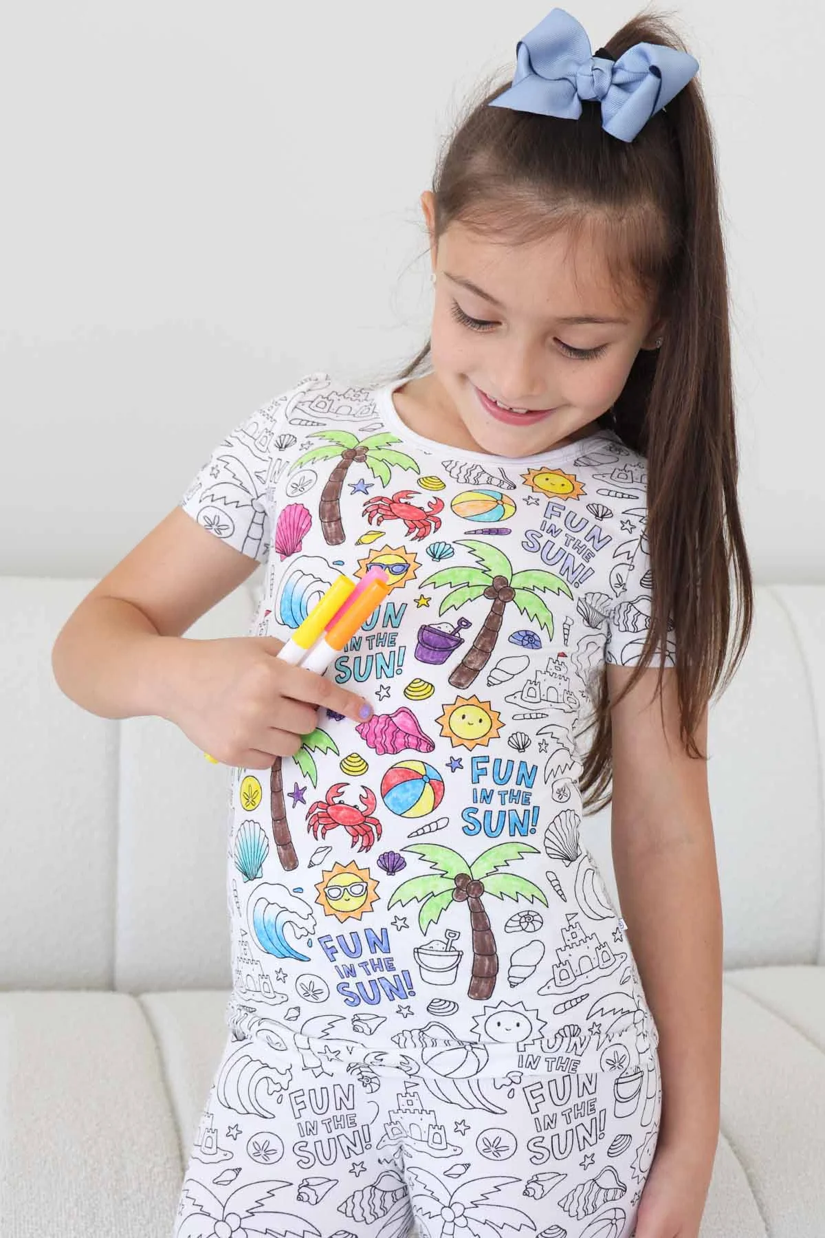 Colorable Two Piece Pajama Set | Beach Bash - Image 4