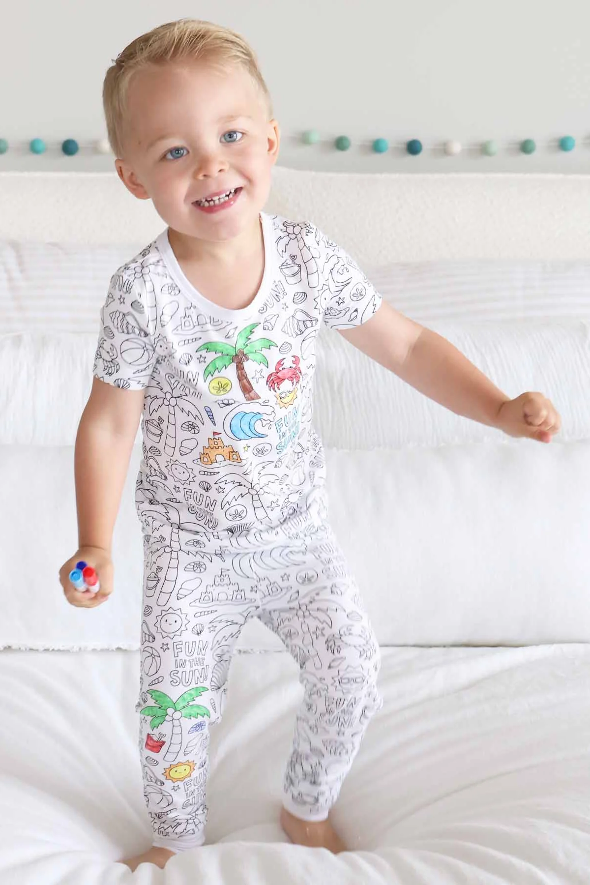 Colorable Two Piece Pajama Set | Beach Bash - Image 5