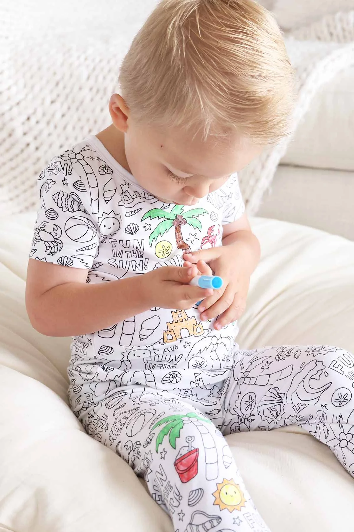 Colorable Two Piece Pajama Set | Beach Bash - Image 7