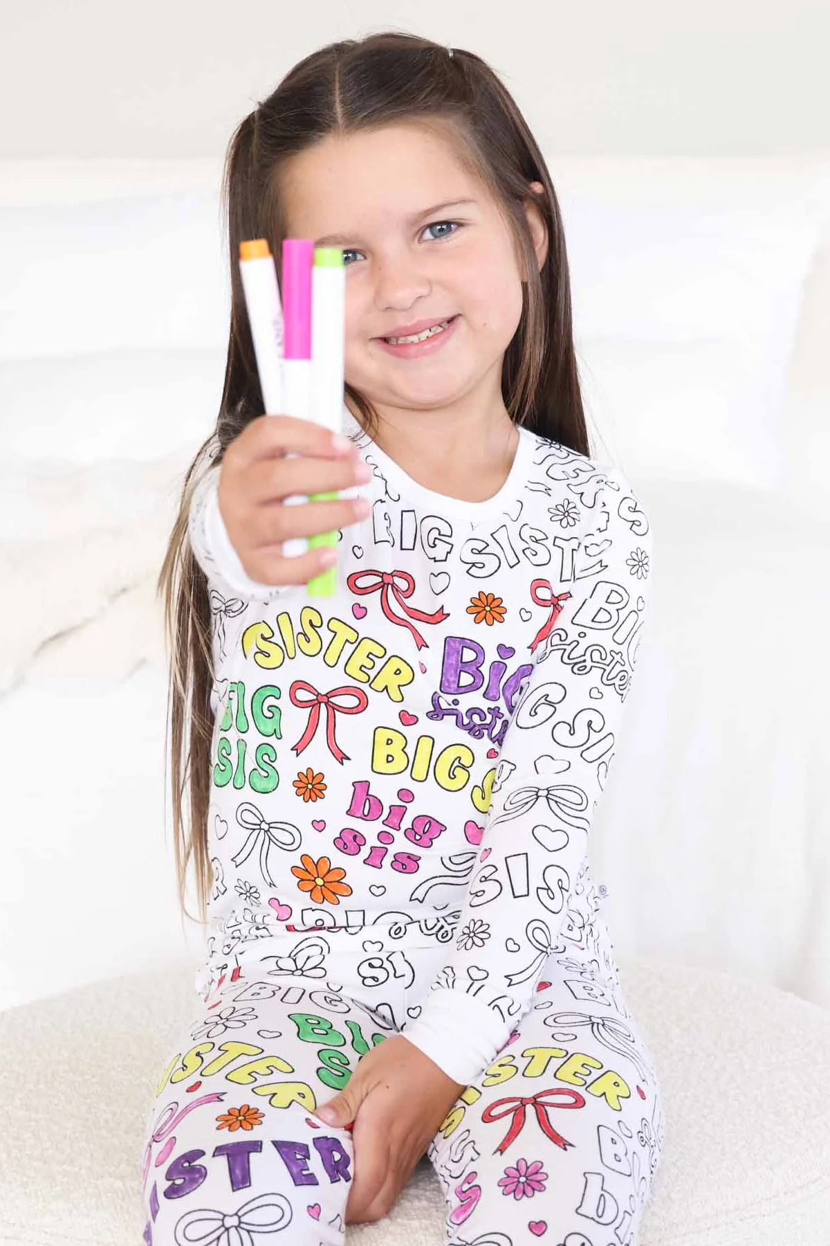 Colorable Two Piece Pajama Set | Big Sis - Image 2
