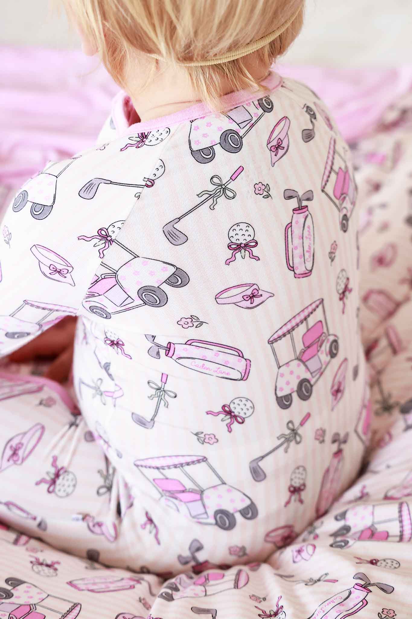 Convertible Bamboo Zip Romper | Caddie Crew Pink - Image 8