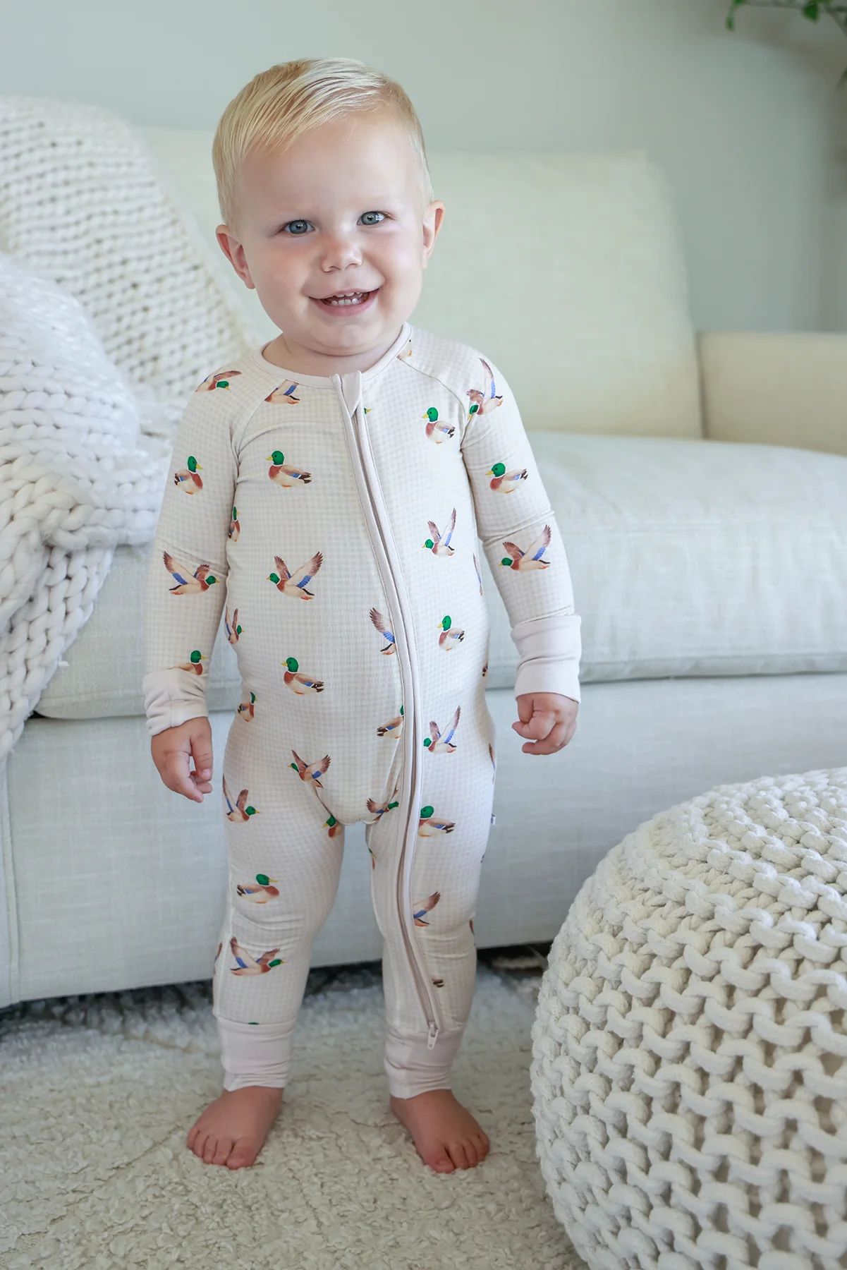 Convertible Bamboo Zip Romper | Little Mallard - Image 8