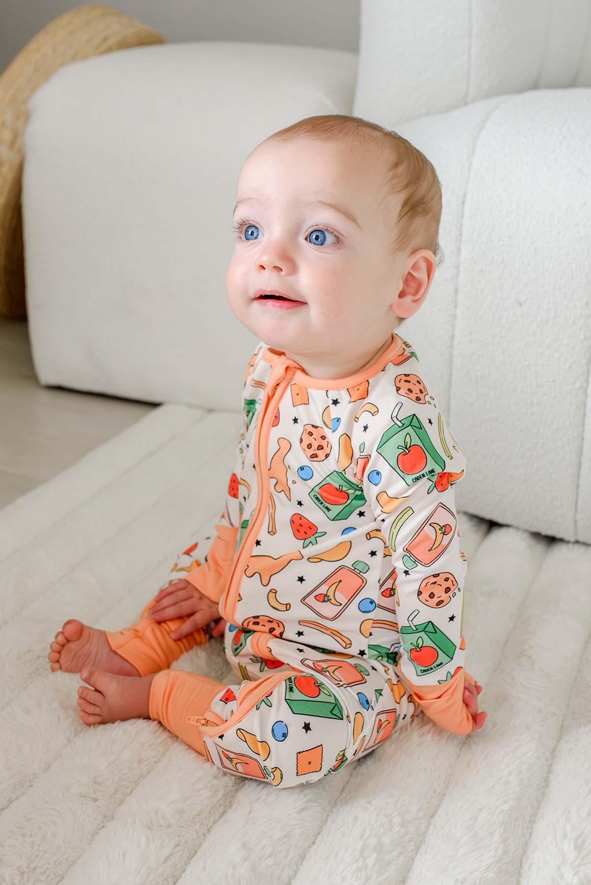 Convertible Bamboo Zip Romper | Snack Attack - Image 11