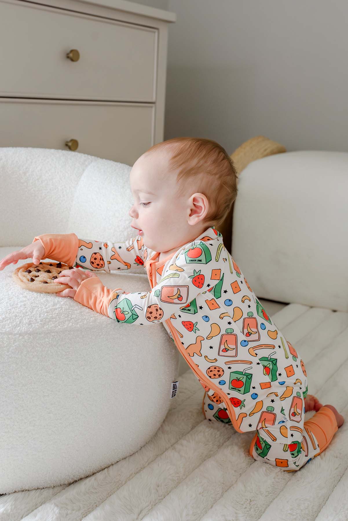 Convertible Bamboo Zip Romper | Snack Attack - Image 5