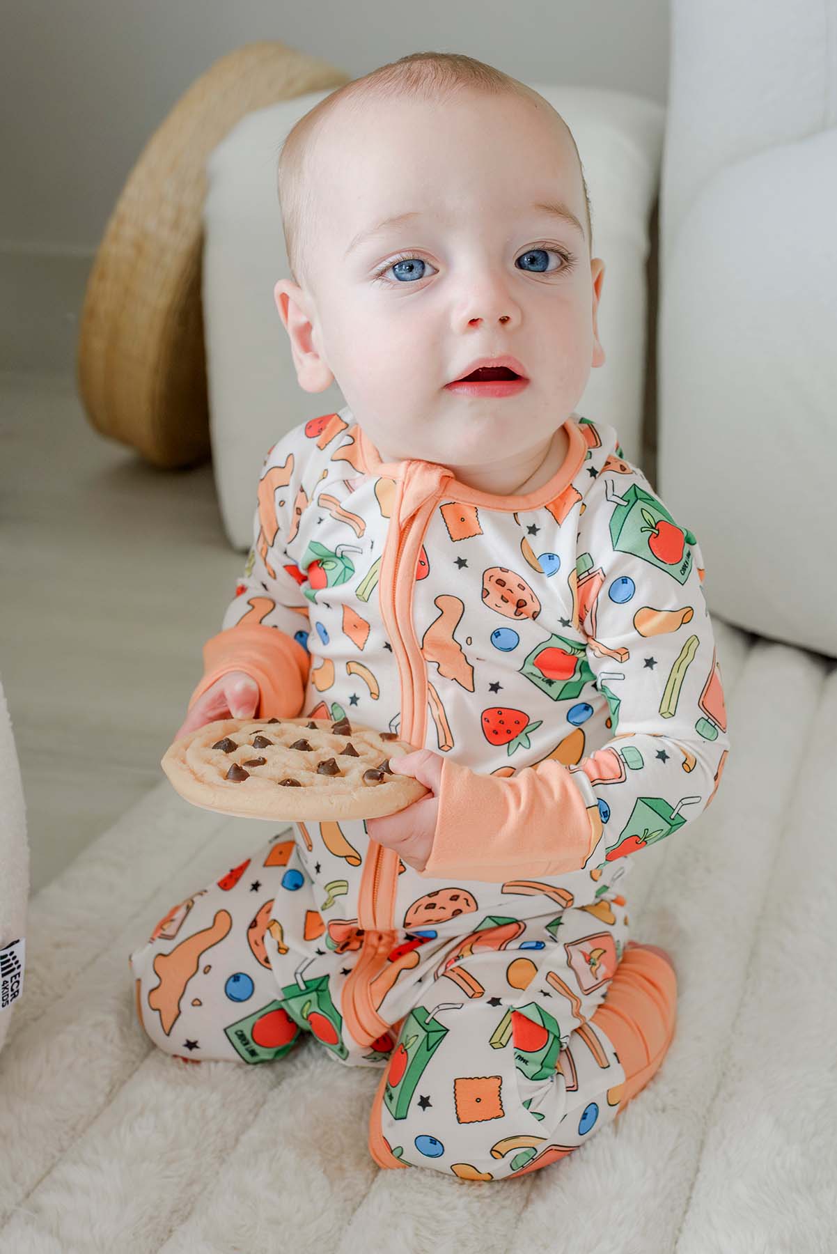 Convertible Bamboo Zip Romper | Snack Attack - Image 7