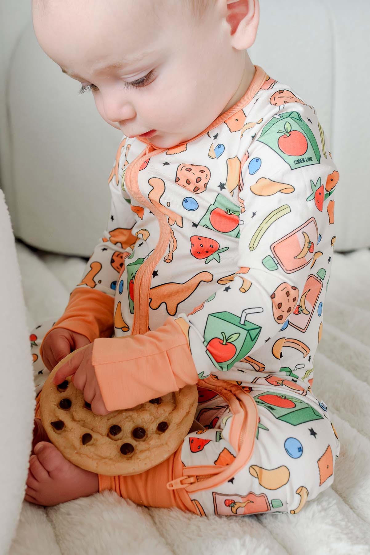 Convertible Bamboo Zip Romper | Snack Attack - Image 9