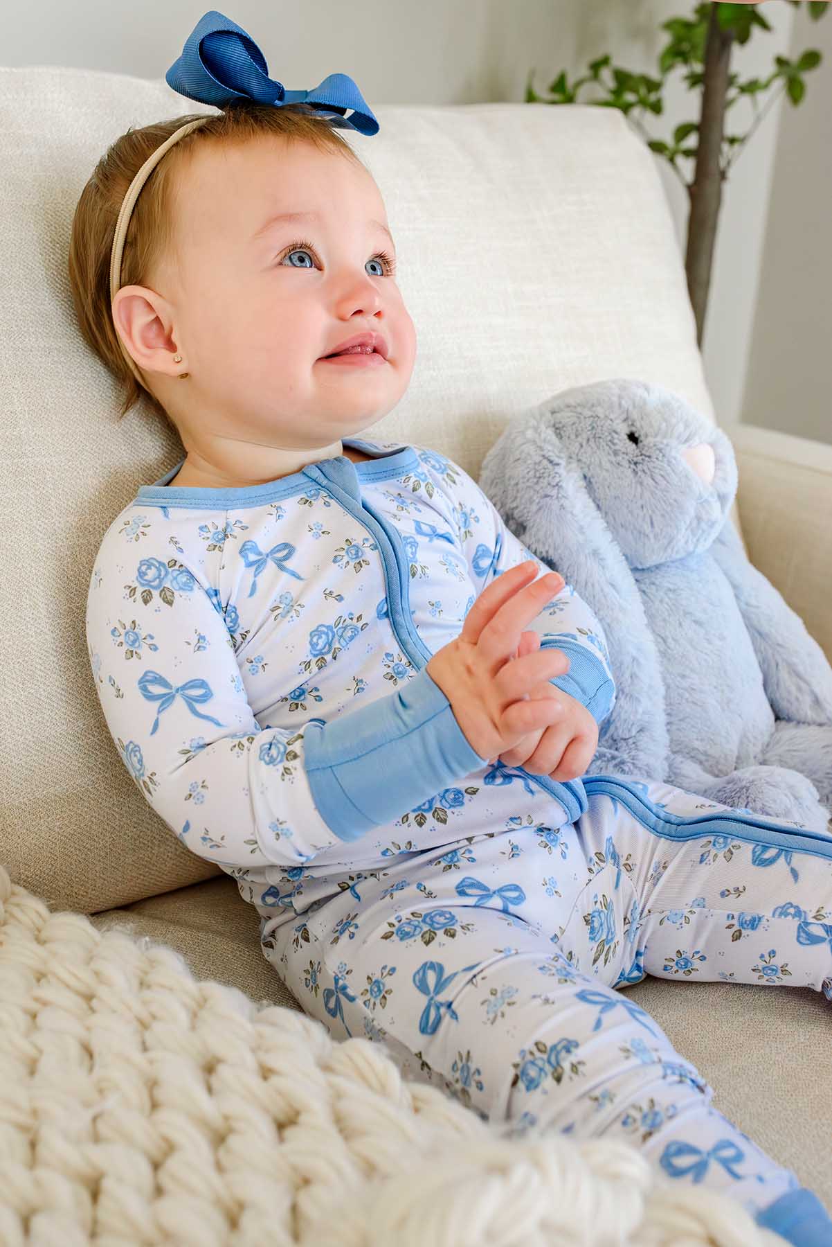 Convertible Bamboo Zip Romper | Tied In Blooms - Image 3