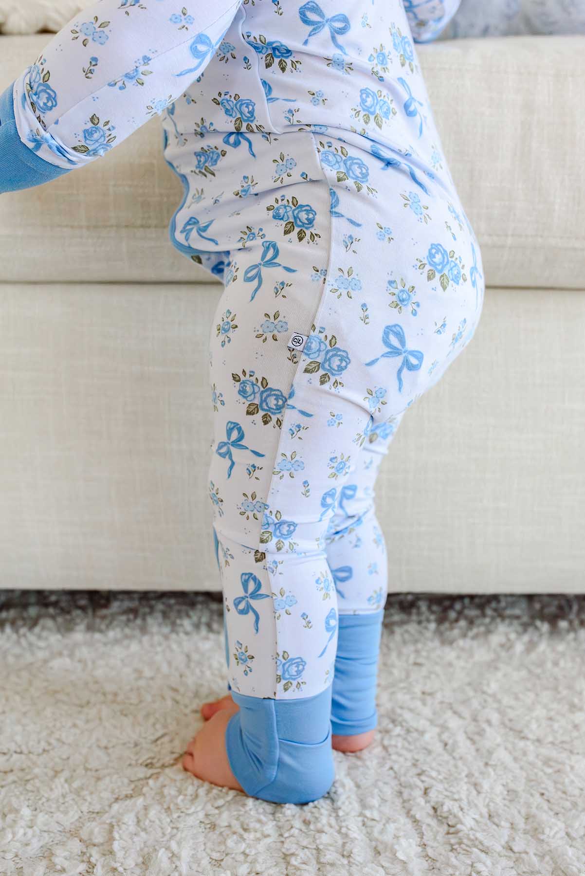 Convertible Bamboo Zip Romper | Tied In Blooms - Image 4