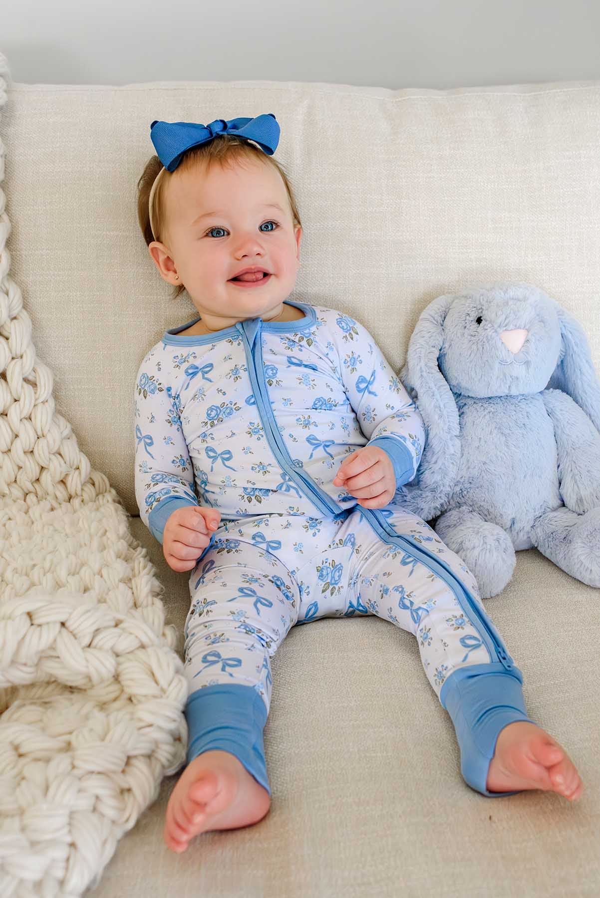 Convertible Bamboo Zip Romper | Tied In Blooms - Image 5