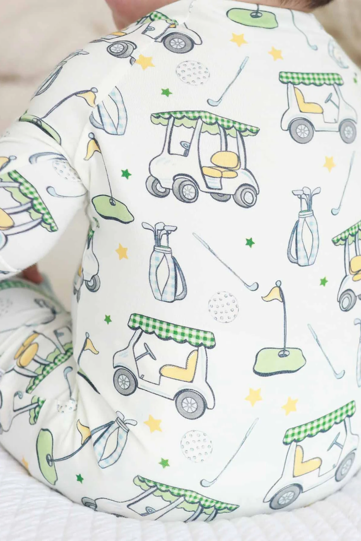 Country Club Cuties Convertible Bamboo Zip Romper | Blue - Image 3