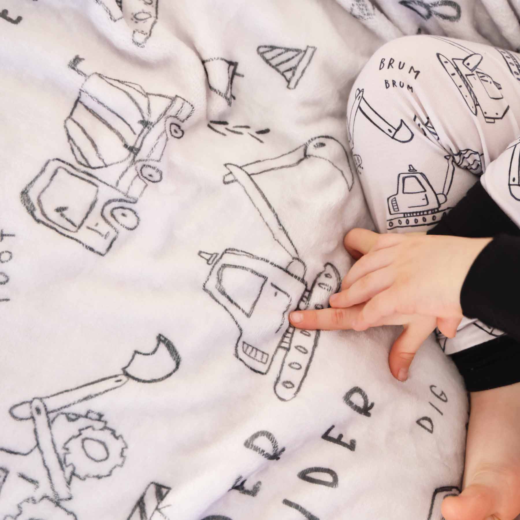 Doodle Dozers Personalized Kids Blanket - Image 5