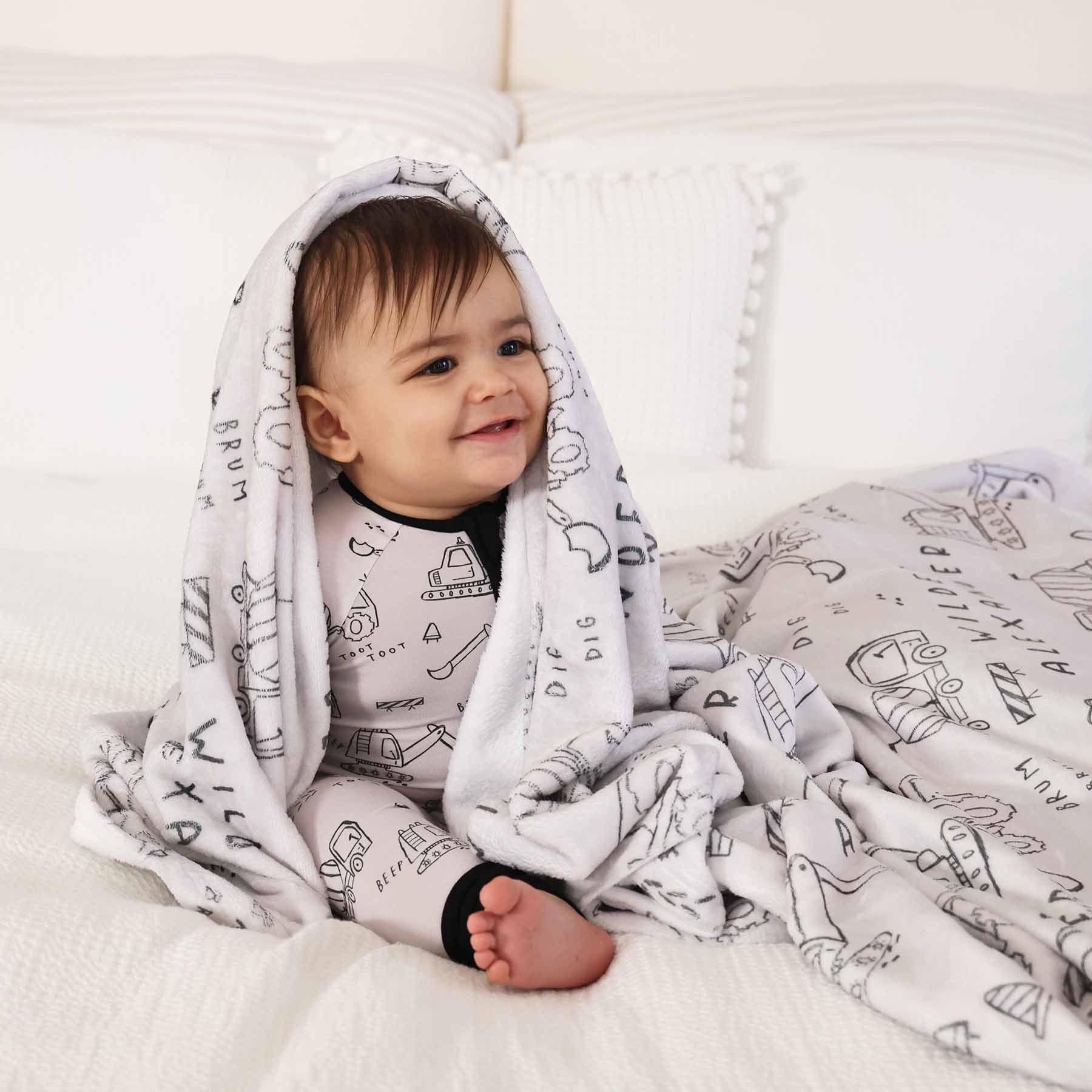 Doodle Dozers Personalized Kids Blanket - Image 7