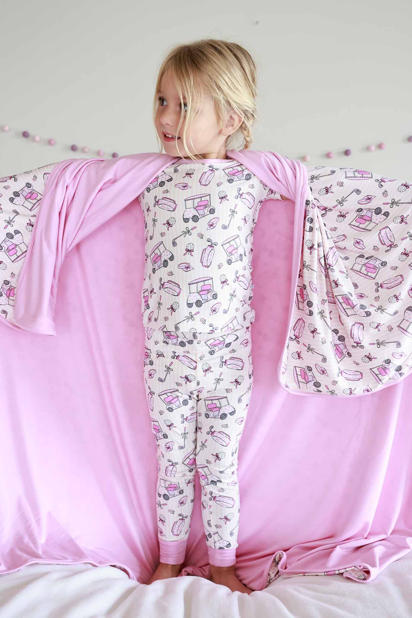 Double Sided Bamboo Blanket | Caddie Crew Pink - Image 7