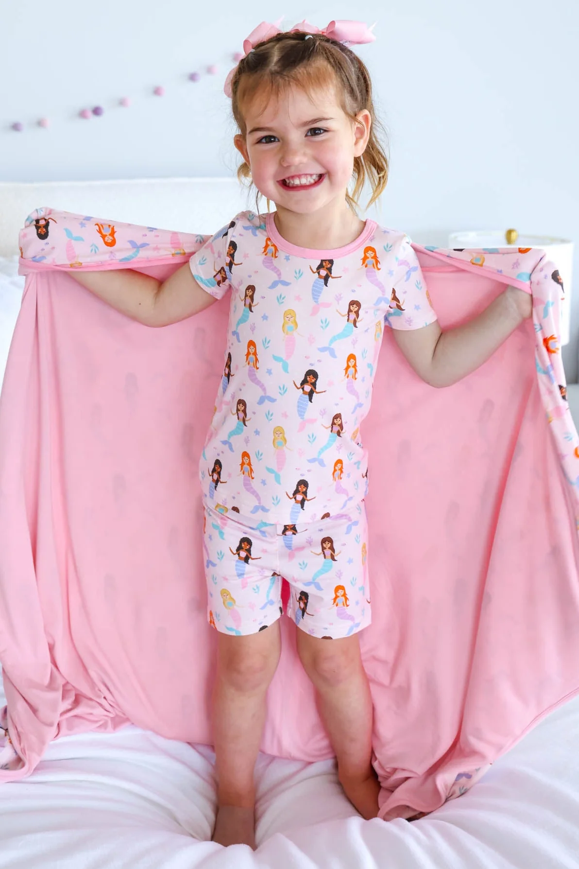 Double Sided Bamboo Blanket | Let's Be Mermaids - Image 4