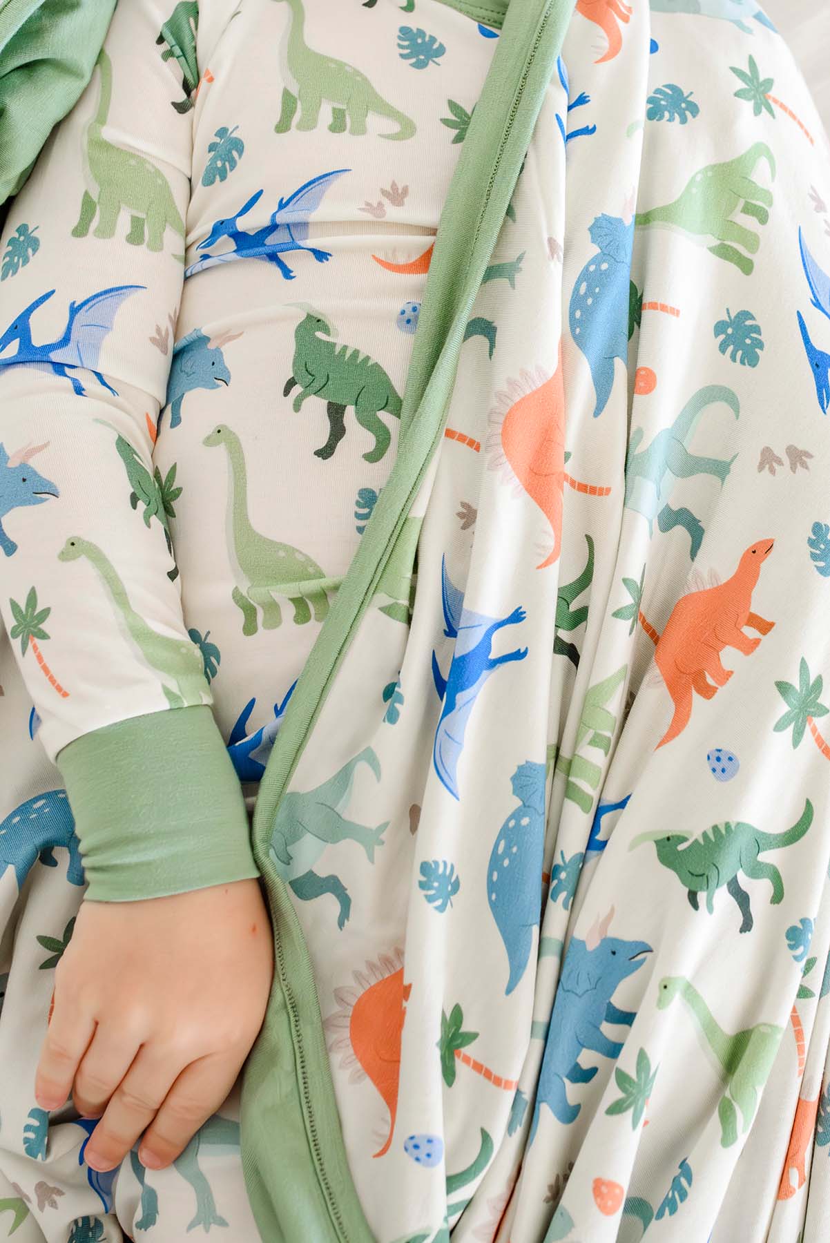 Double Sided Bamboo Blanket | Little Fossil Neutral - Image 4