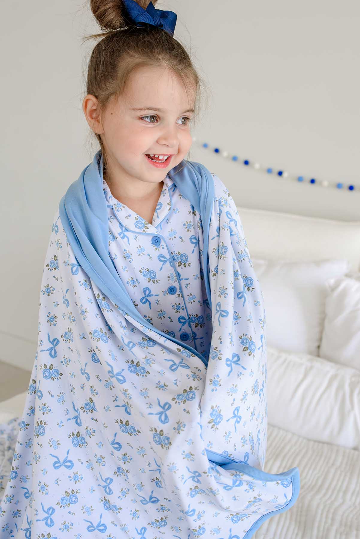 Double Sided Bamboo Blanket | Tied In Blooms - Image 4
