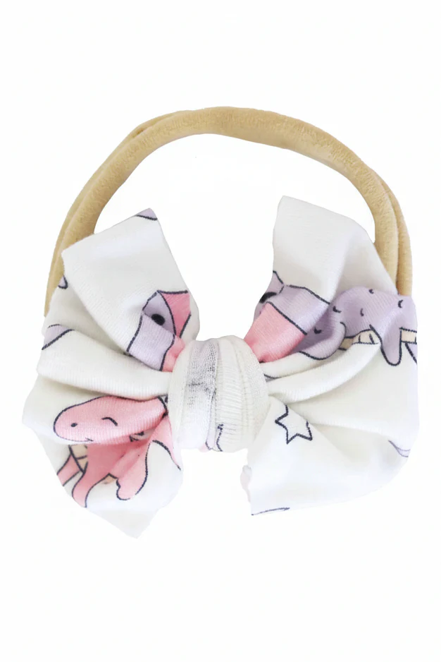 Dragon Adventure Knit Bow Headband | Pink