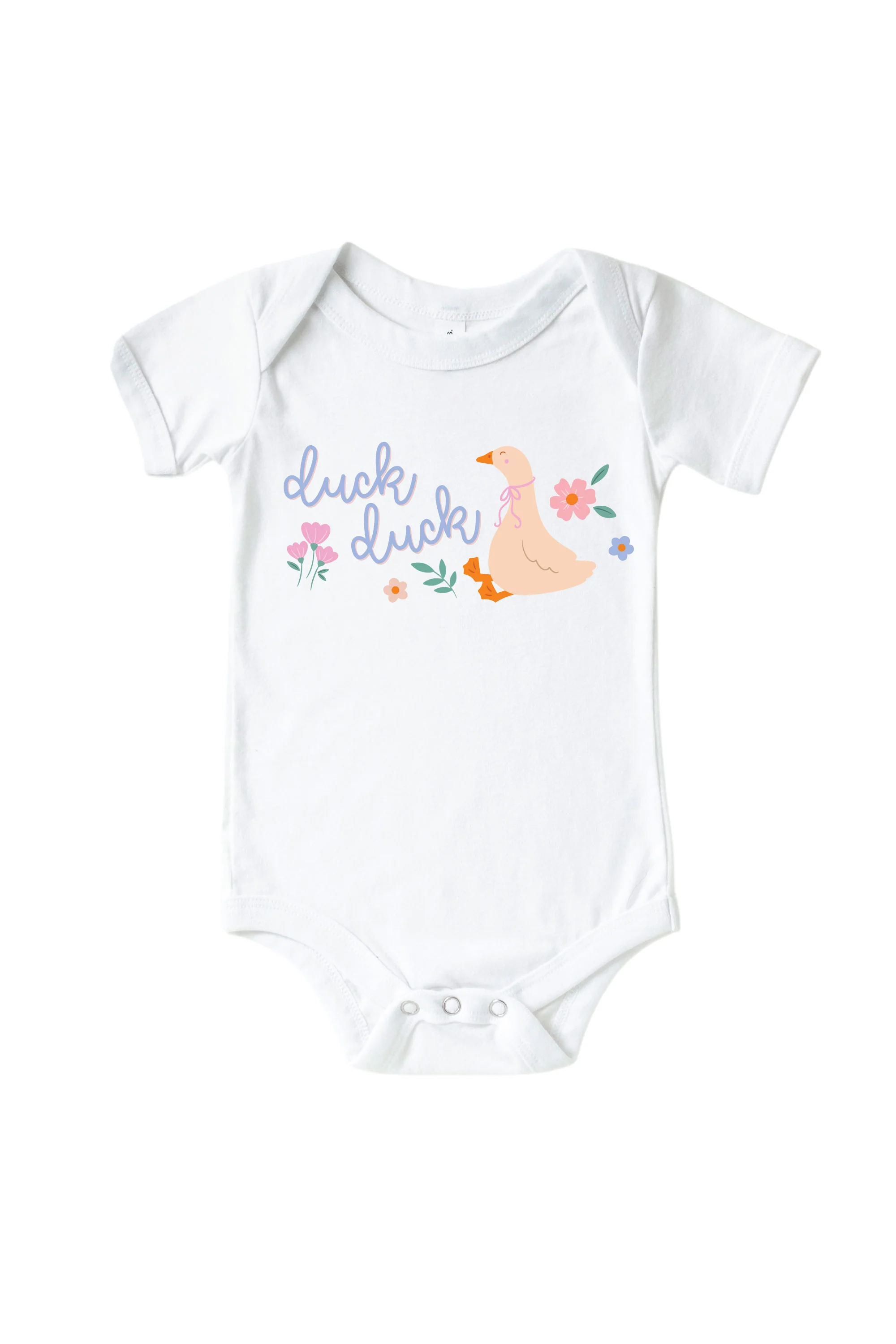 Duck Duck Graphic Bodysuit & Kids Tee | White - Image 2