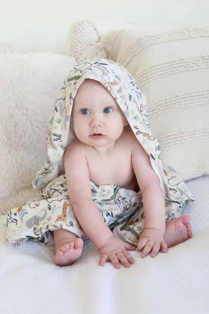 Baby Embroidered Bamboo Hooded Towels - Image 26