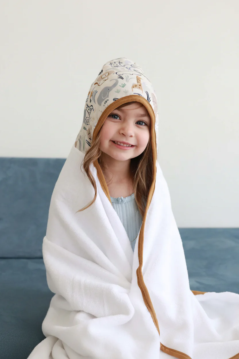 Kids Embroidered Bamboo Hooded Towels - Image 16